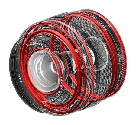OM SYSTEM M.ZUIKO DIGITAL 14-42mmレンズの側面