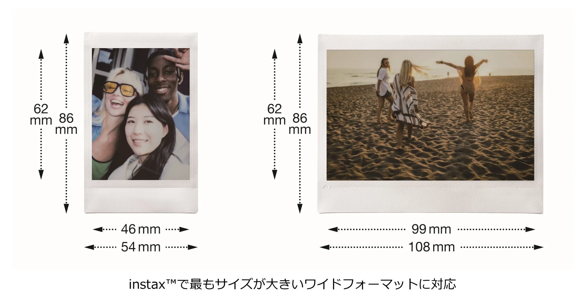 ワイドフォーマットのサイズ比較と使用例