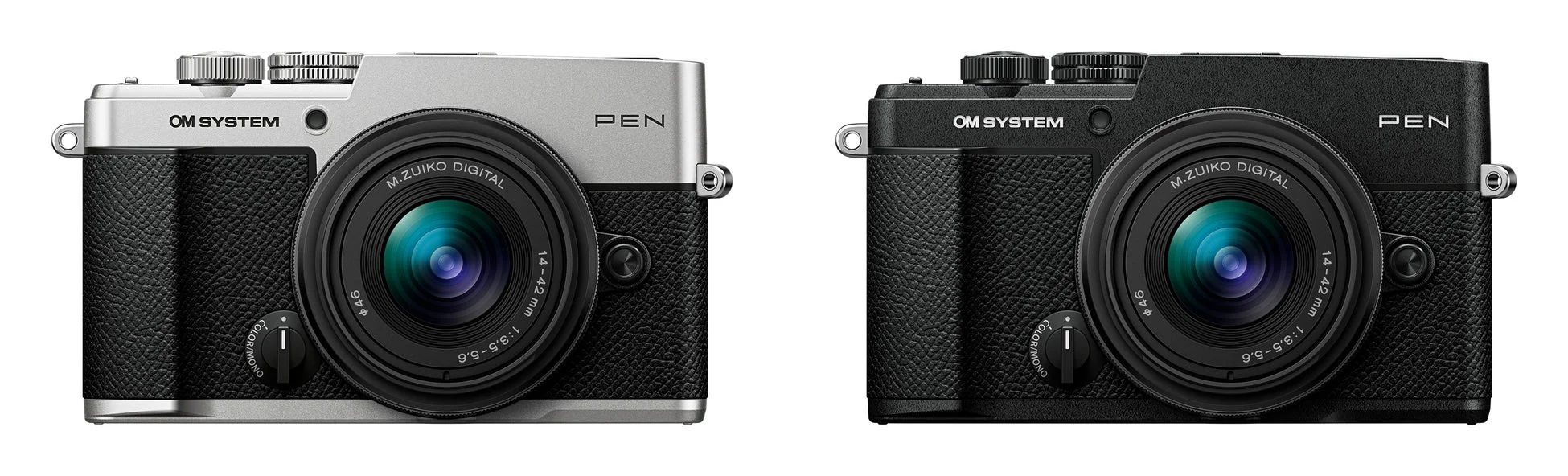 OM SYSTEM PENのシルバーとブラック