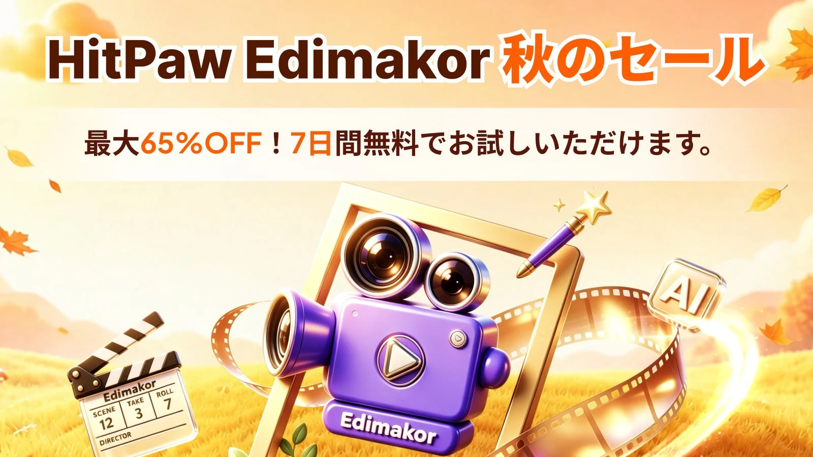 HitPaw Edimakor 秋のセール、クローズアップ