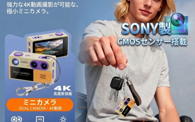 【新発売】約36gの超小型ボディにSONY CMOSセンサー採用で4K撮影が可能！SUNCONNECTIONの「ミニカメラ・トイカメラ」がAmazonで販売開始！ChibiGEARシリーズ第3弾