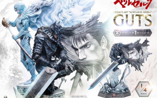 漫画『ベルセルク』から、「ガッツ」と「グリフィス」が佇む三浦建太郎のアートワークを1/4スケールで立体化